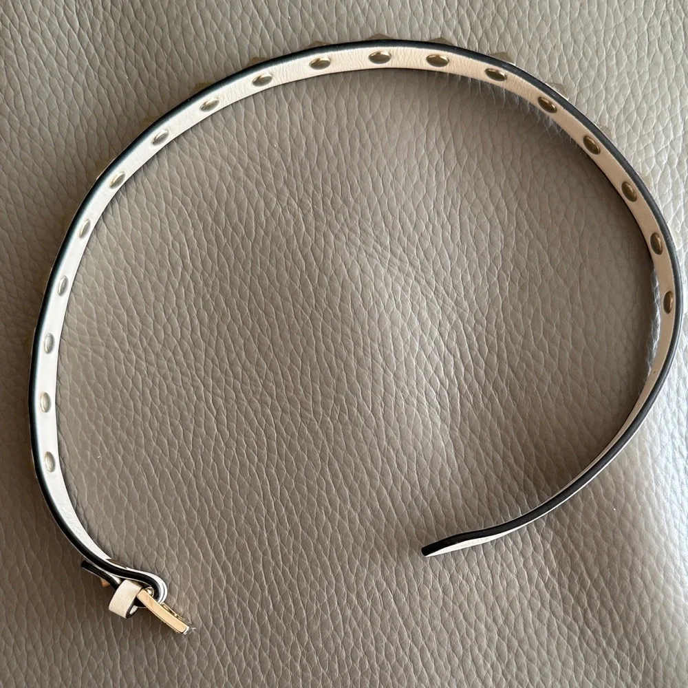 NIB VALENTINO Garavani Rockstud Leather Double wrap BRACELET w/gold Studs ITALY - Picture 9 of 14